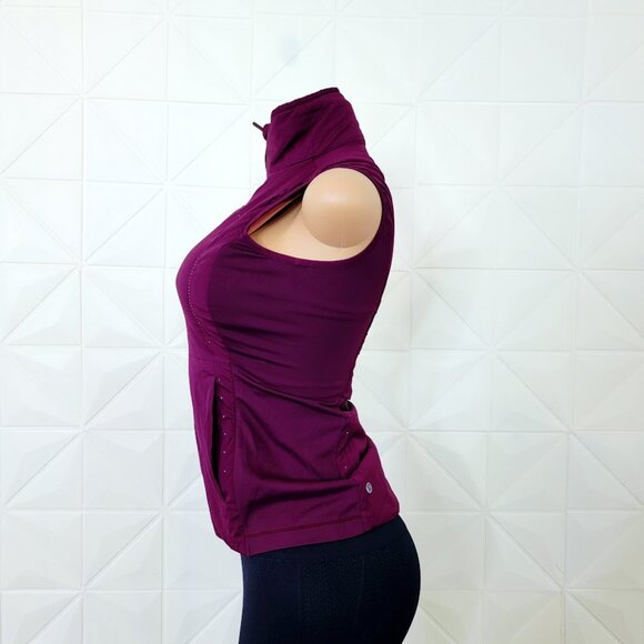 Lululemon Women's Plum Run For Cold Primaloft Full Zip Puffer Vest Jacket Size 4 - Picture 4 of 9